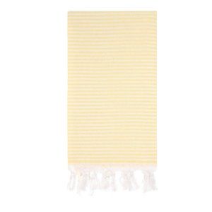 4 Yellow Towels - 100% Turkish Cotton Beach Bath Towel